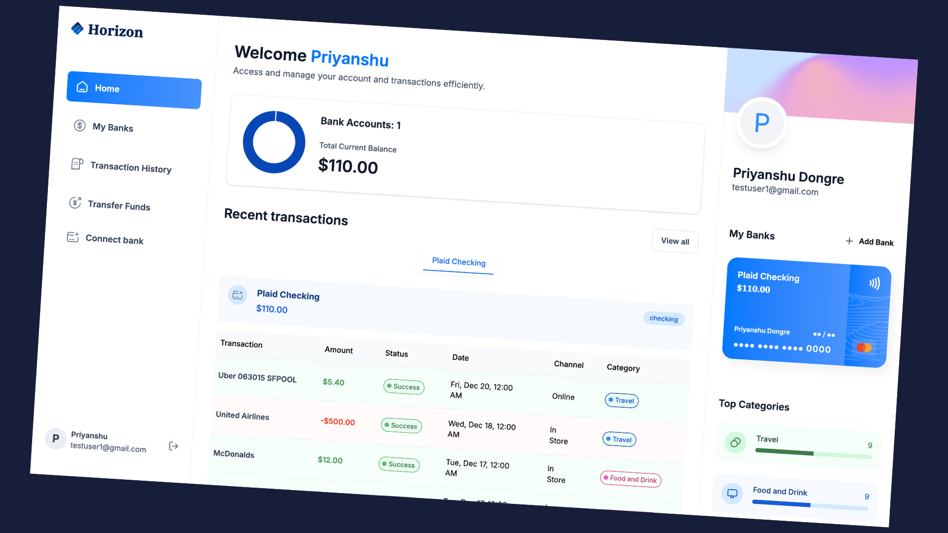 Horizon - A Modern Banking Platform